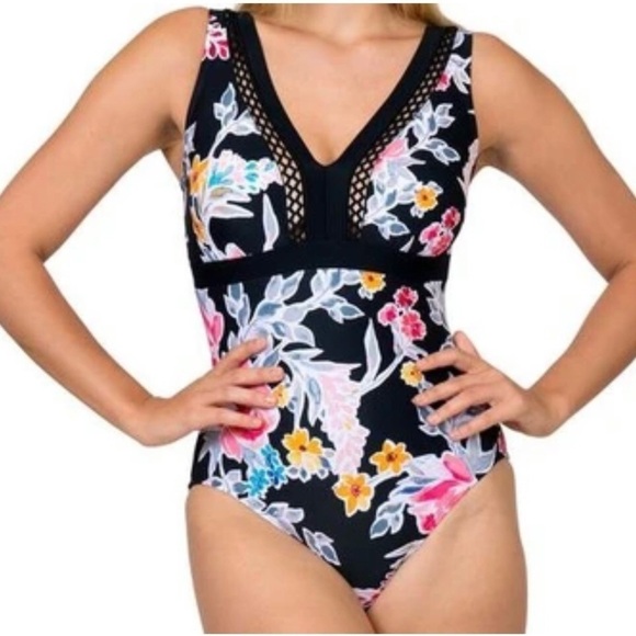 Sol Collective Bold Bloom 1 piece Swimsuit - Picture 1 of 7